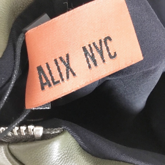 Alix Oliver Faux Leather Halterneck Thong Bodysuit - Green Size L - Picture 6 of 6